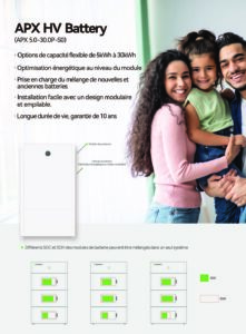 Fiche technique Module batterie Growatt APX 5.0P 5 kWh haute tension