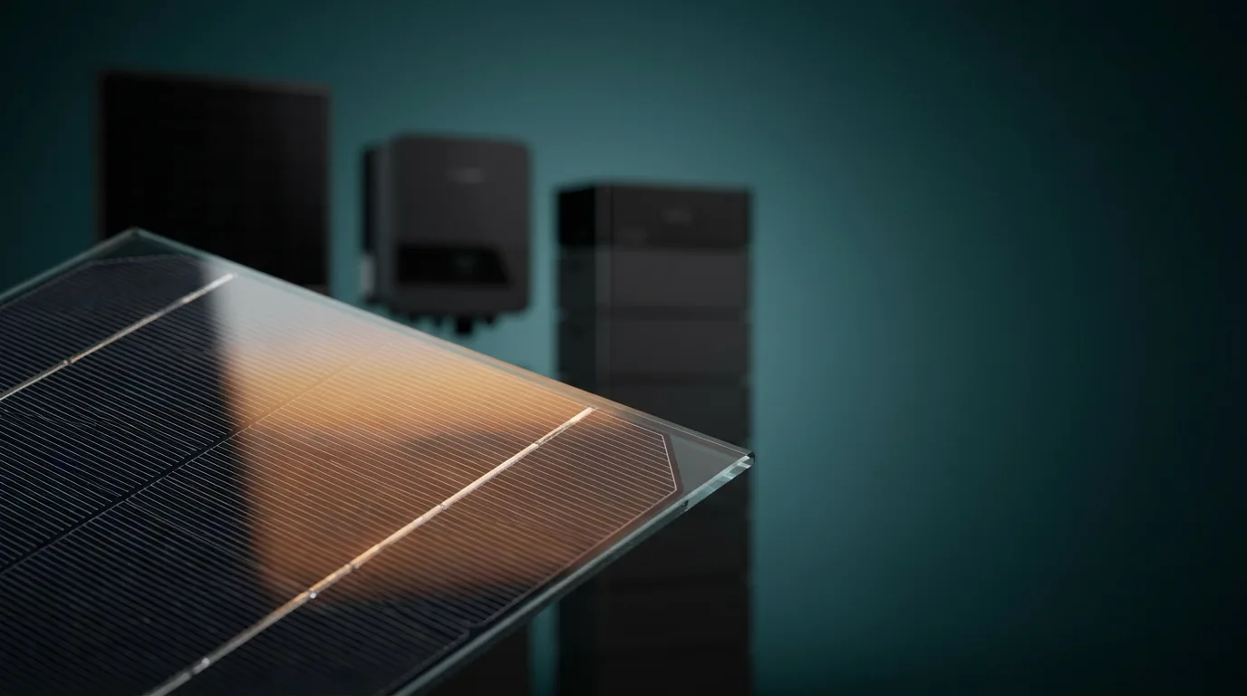 Technologie panneau solaire, onduleur hybride et batterie