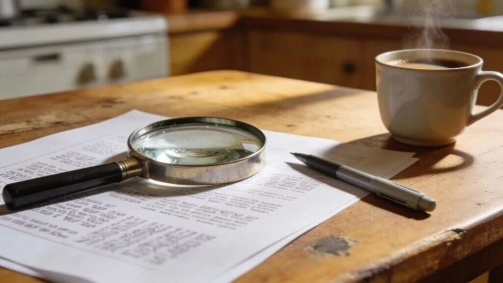 Devis photovoltaïque examiné à la loupe sur une table