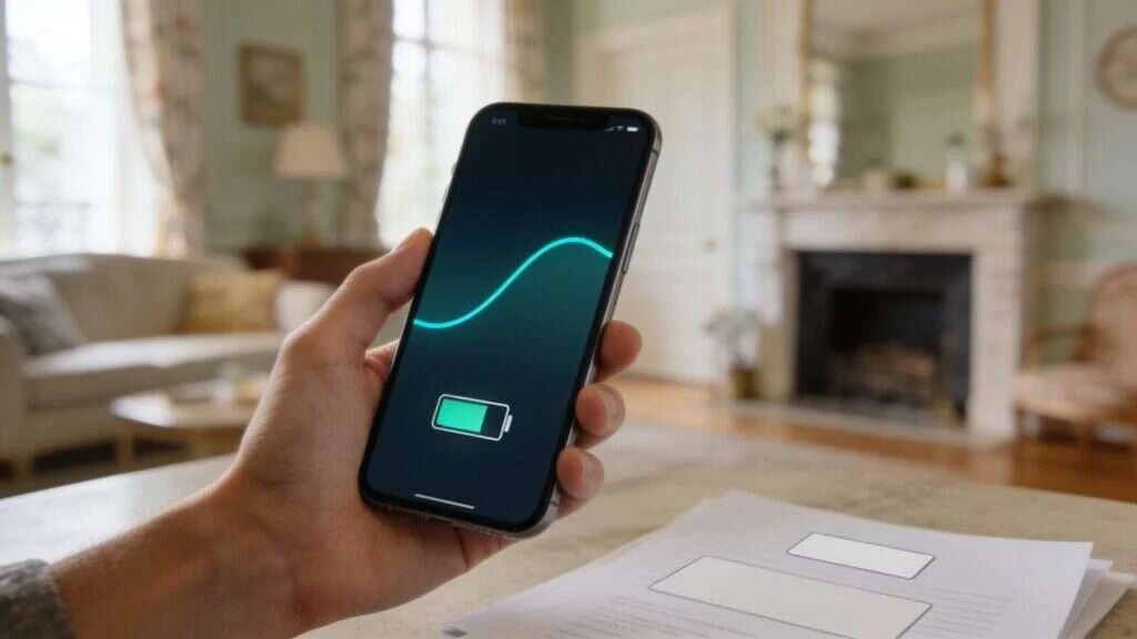 Application de suivi de production photovoltaïque affichée sur un smartphone
