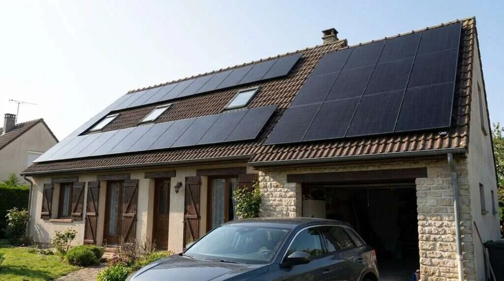 rangée de panneaux photovoltaïques en gros plan — Jinko vs DMEGC vs JA