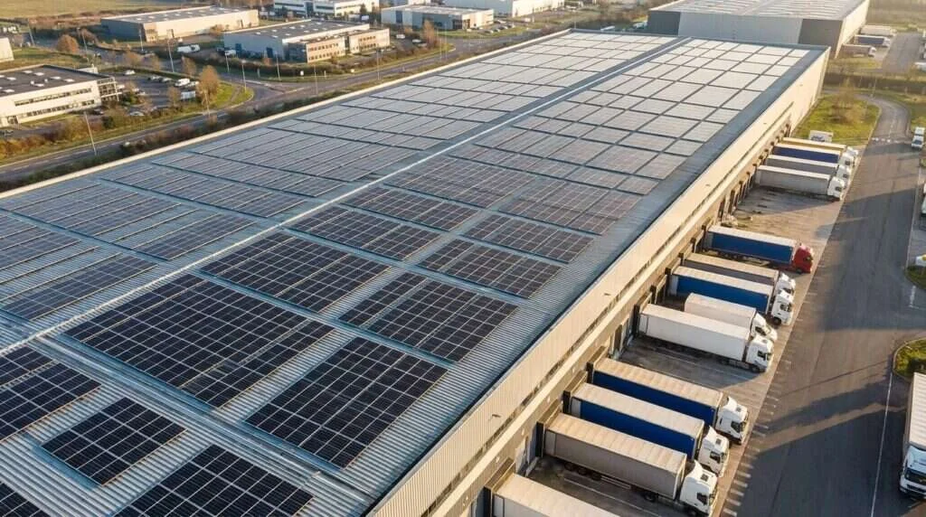 Pose de panneaux par une équipe RGE, photovoltaïque pour bureaux et tertiaire — maintenance photovoltaïque entreprise