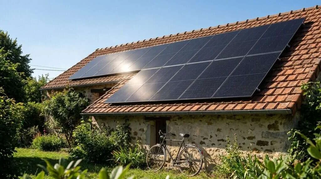 panneaux solaires et ciel, transition énergétique — maprimerenov panneaux solaires