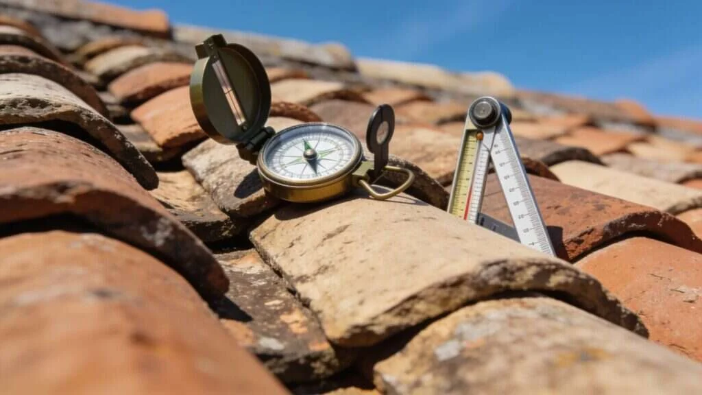 Mesure d'orientation et d'inclinaison d'une toiture
