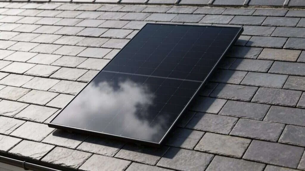 Panneau solaire tout noir monocristallin en toiture