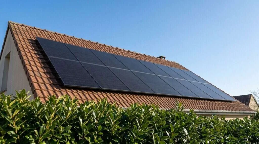 Installation de panneaux photovoltaïques sur une maison