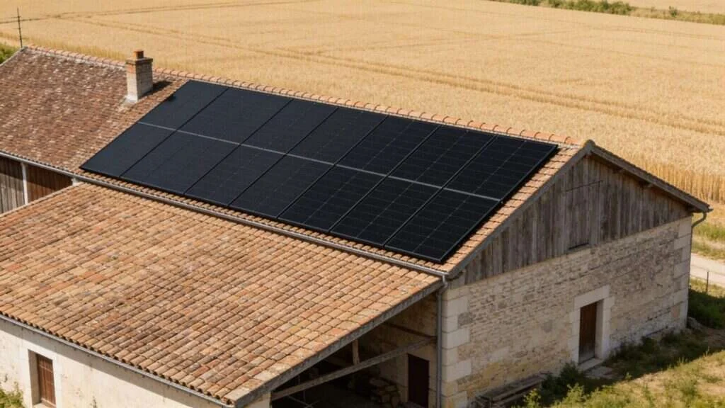 Maison briarde en Seine-et-Marne avec panneaux solaires
