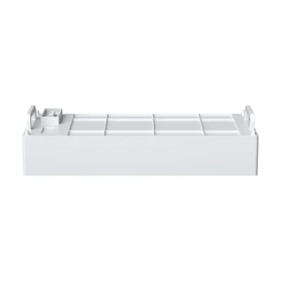 Batterie BYD HVB 2.97 : module plat blanc à poignées, vue de trois quarts