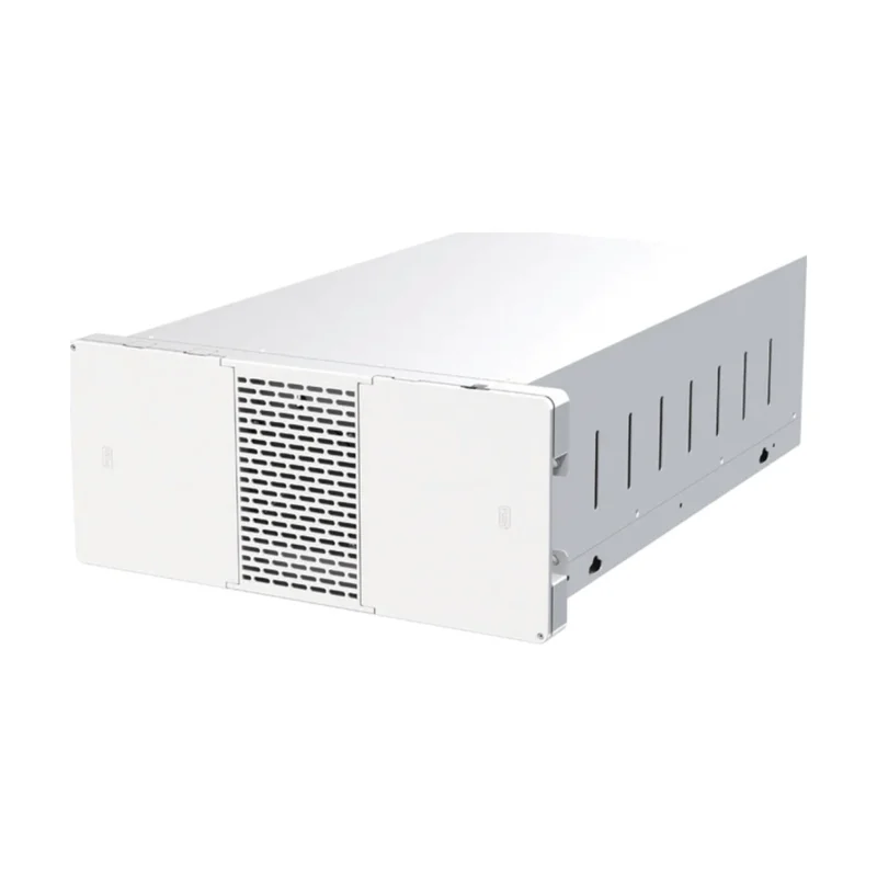 Batterie Deye BOS-B-Pack16-A3, module blanc en châssis 5U avec grille de ventilation