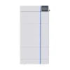 Batterie Deye GB-L Pro haute tension, colonne blanche de modules empilés avec écran en haut