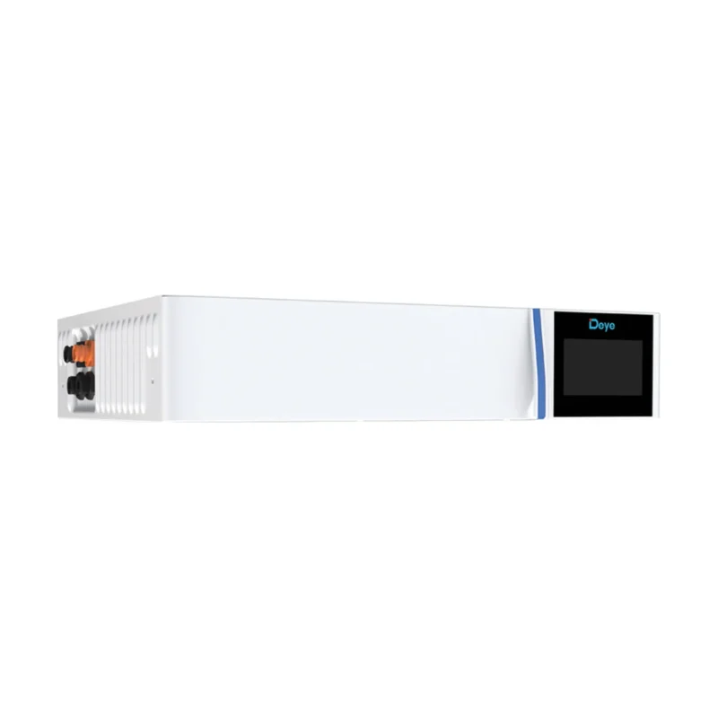 Contrôleur de batterie Deye GB-LBS-Pro, boîtier blanc plat avec écran et connecteurs latéraux