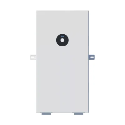 Batterie Deye SE-F Max IP65, boîtier blanc étanche avec écran rond et pattes de fixation murale