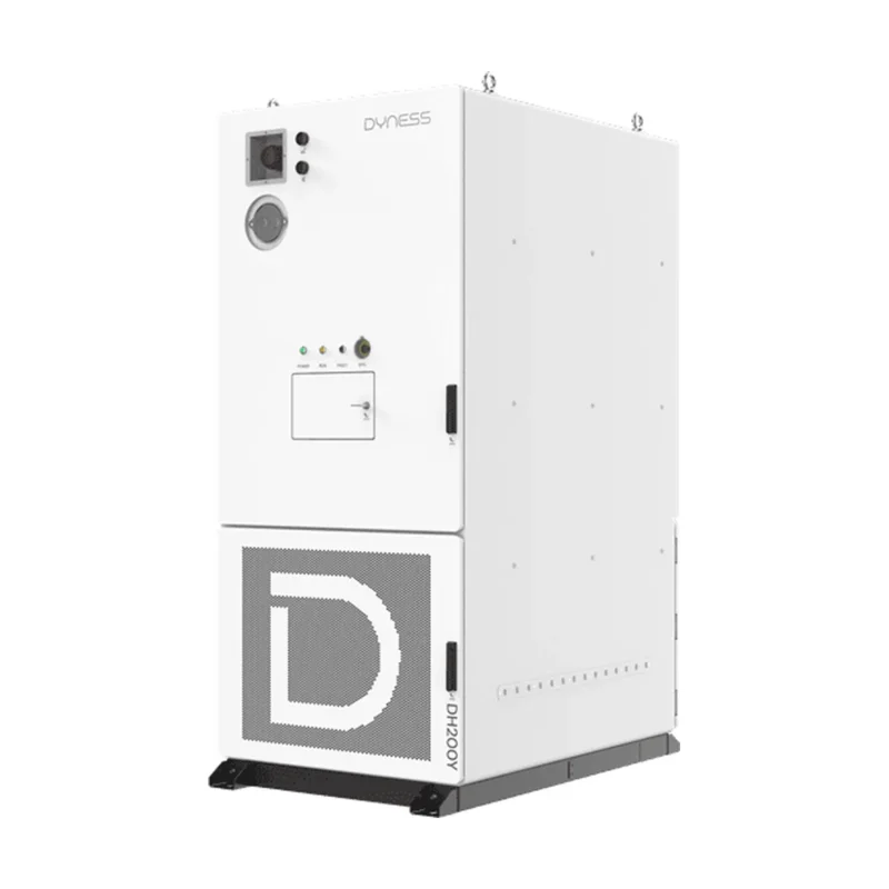 Batterie Dyness DH200Y, armoire blanche avec écran en façade et grand logo D