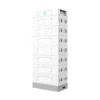 Batterie Dyness S51280 en colonne STACK280 blanche de huit modules sur socle gris