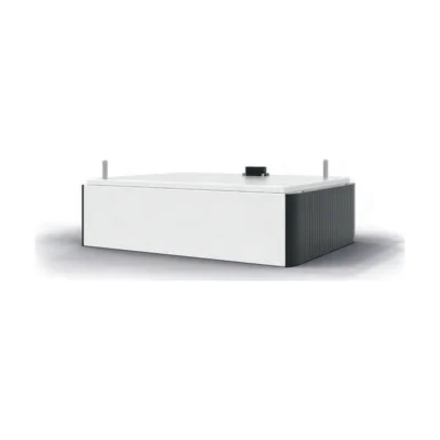 Batterie FENECON Home 10 : module blanc à flanc anthracite, connecteur et poignées sur le dessus
