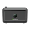 Batterie Growatt NOAH 2000, boîtier gris anthracite avec anneau lumineux vert en façade