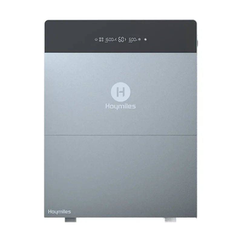 Batterie Hoymiles HB-4020-S empilée sous une HiBattery 4020, deux blocs gris à bandeau noir