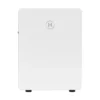 Batterie Hoymiles LB-6D-G3 blanche vue de face, boîtier compact sur pieds avec logo H