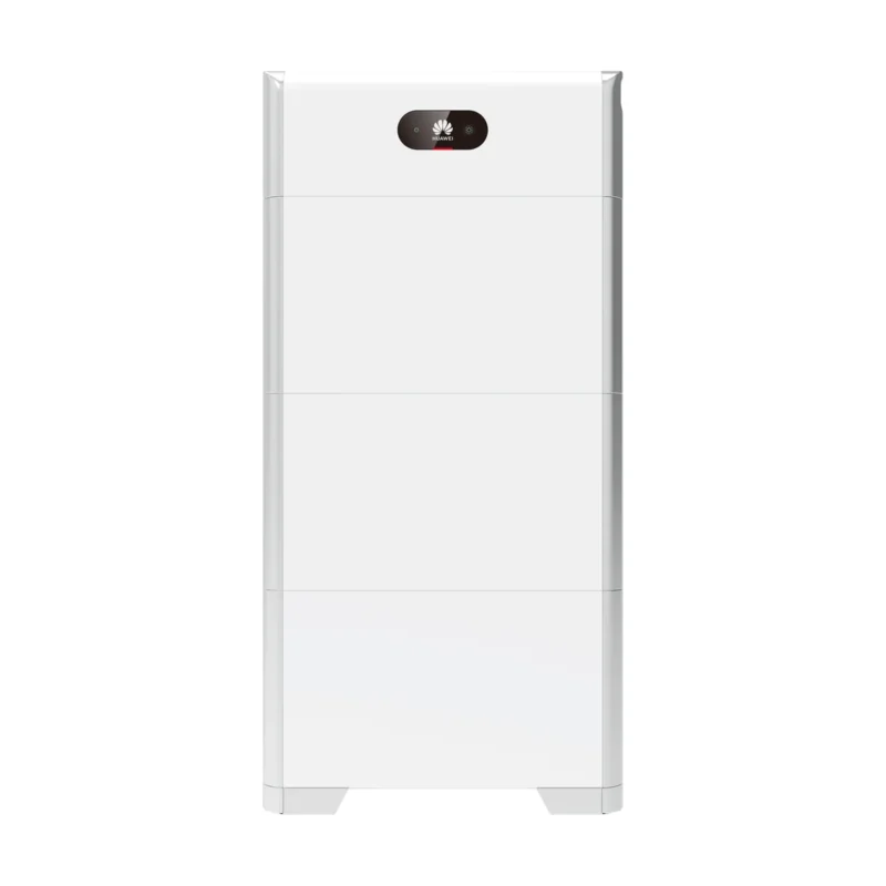 Batterie Huawei LUNA2000-S0 vue de face, module de puissance à logo sur trois modules blancs