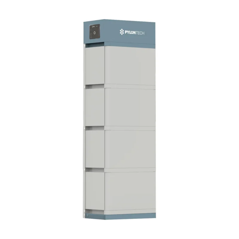 Batterie Pylontech FH9637M : modules gris clair empilés dans une tour Force H2