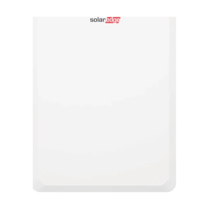Batterie SolarEdge Home 400V, grand boîtier mural blanc aux angles arrondis avec logo SolarEdge