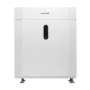 Batterie SolarEdge Home 48V, module blanc sur pieds avec voyant vertical et capot supérieur