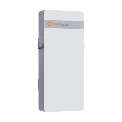 Batterie Solis IntelliHome 10 kWh, colonne blanche et grise avec bandeau SolisStorage
