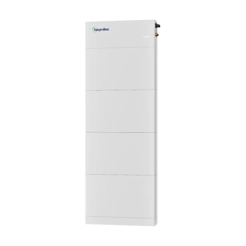 Unité de commande Hoymiles LB-S-G2 au sommet d'une colonne blanche de quatre modules