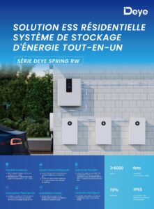Fiche technique Système tout-en-un Deye RW-F5.3-1H3 : onduleur hybride 5 kW + batterie 5,32 kWh