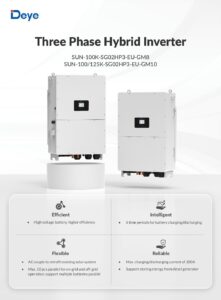 Fiche technique Onduleur hybride Deye SUN-SG02HP3-EU-GM10 triphasé 100 et 125 kW