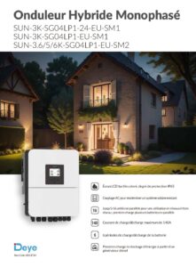 Fiche technique Onduleur hybride Deye SUN-SG04LP1 monophasé 3 et 3,6 kW