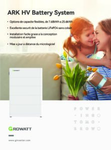 Fiche technique BMS Growatt HVC 60050-A1 pour batterie ARK HV (génération A1)