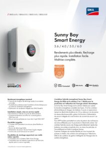 Fiche technique Onduleur hybride SMA Sunny Boy Smart Energy monophasé 3,6 à 6 kW