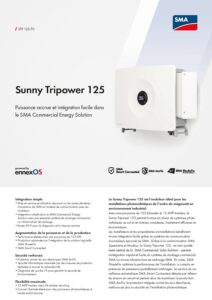 Fiche technique Onduleur réseau SMA Sunny Tripower 125 triphasé 125 kW