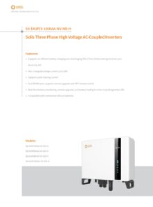 Fiche technique Onduleur batterie Solis S6-EA3P 10 kW triphasé (couplage AC)