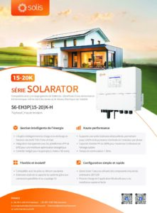 Fiche technique Onduleur hybride Solis S6-EH3P 12-20K triphasé 12, 15 et 20 kW
