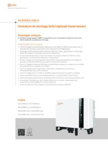 Fiche technique Onduleur hybride Solis S6-EH3P K2-H triphasé 5 à 10 kW