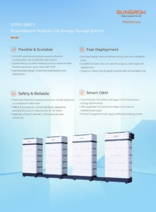 Fiche technique Module batterie Sungrow PowerKeeper 12,5 kWh pour stockage professionnel