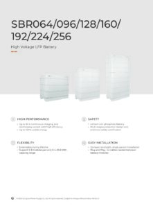Fiche technique Module batterie Sungrow SMR032 de 3,2 kWh pour batterie SBR