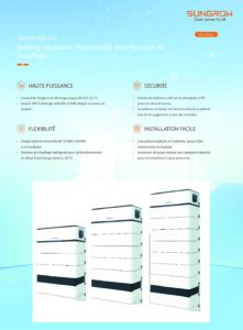 Fiche technique Module batterie Sungrow SMR050 de 5 kWh pour batterie SBH