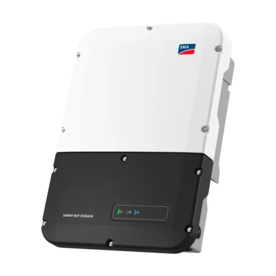 Onduleur batterie SMA Sunny Boy Storage, boîtier blanc avec capot inférieur noir