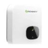 Onduleur Growatt MIN TL-X monophasé, boîtier blanc carré avec afficheur OLED noir et logo Growatt