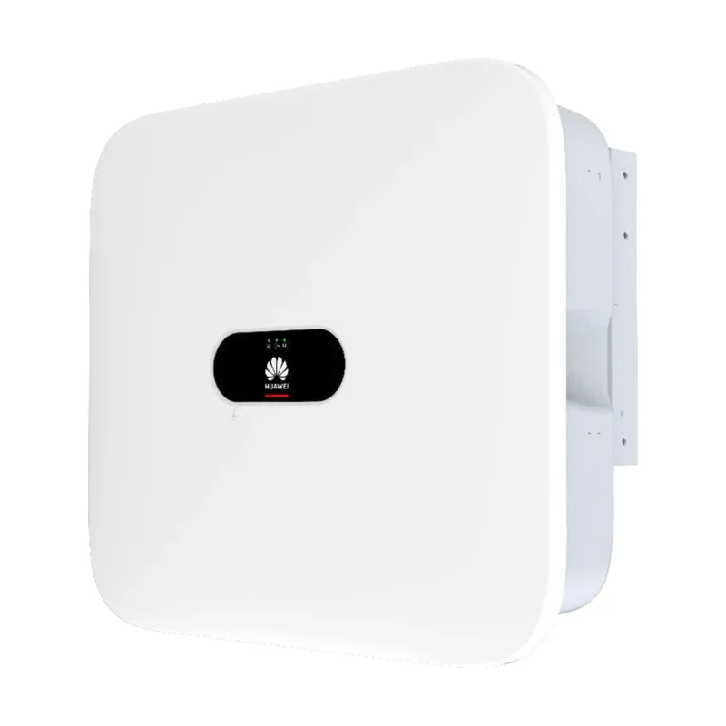Onduleur Huawei SUN2000-KTL-M2 HC triphasé, boîtier blanc arrondi avec afficheur noir en façade