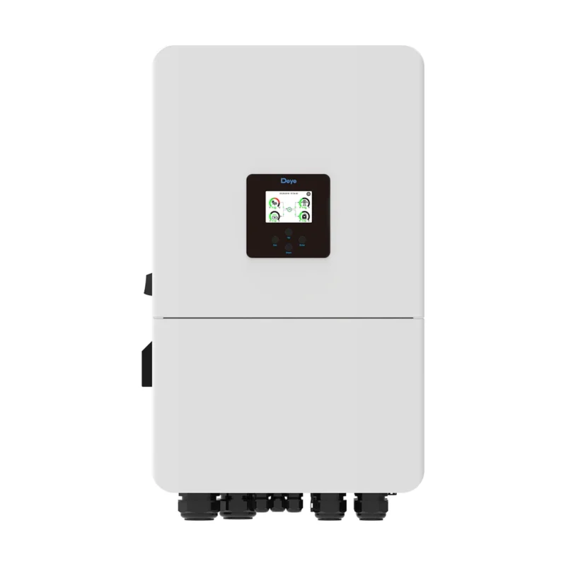 Onduleur hybride Deye SG05LP3 14-20 kW, grand boîtier blanc avec écran noir