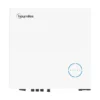 Onduleur hybride Hoymiles HYT-HV triphasé blanc, vue de face avec anneau lumineux et connecteurs