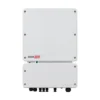 Onduleur hybride SolarEdge SE10000H Home Hub monophasé, boîtier blanc avec unité de connexion en partie basse