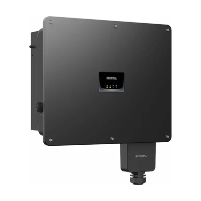 Onduleur Kostal PIKO CI G2 triphasé, boîtier gris anthracite avec afficheur à LED et boîtier de raccordement AC
