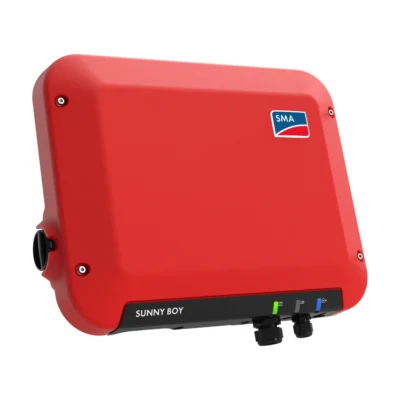 Onduleur SMA Sunny Boy 1.5-2.5 monophasé, boîtier rouge compact avec logo SMA