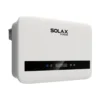 Onduleur SolaX X1-BOOST G4 monophasé, boîtier blanc horizontal avec bandeau d'affichage noir
