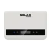 Onduleur SolaX X1-MINI G4 monophasé, petit boîtier blanc avec bandeau noir et voyants en façade